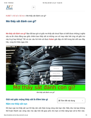 Mơ thấy sắt đánh con gì?