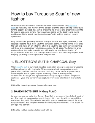 Buy Turquoise Scarf