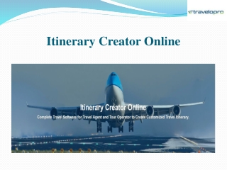 Itinerary Creator Online