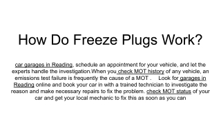 How Do Freeze Plugs Work_