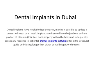 Dental Implants Dubai