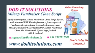 Best Readymade Milaap Fundraiser Clone System - DOD IT SOLUTIONS