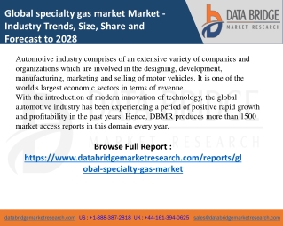Global specialty gas market