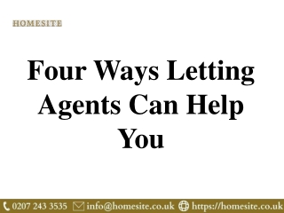 Four Ways Letting Agents Can Help You