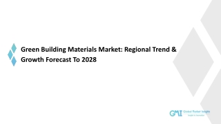 Green Building Materials Market: Global Analysis, Opportunities And Forecast To