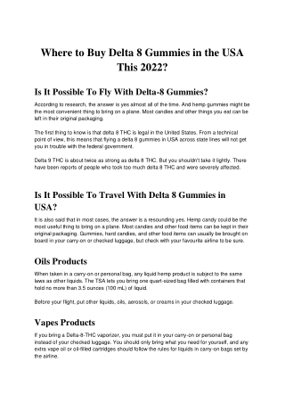 Where to Buy Delta 8 Gummies in the USA This 2022?