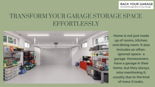 Transform your Garage Storage Space Effortlessly