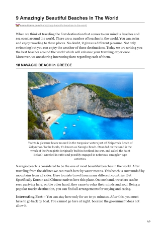 9 Amazingly Beautiful Beaches In The World