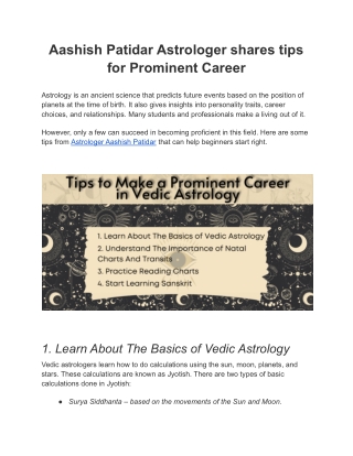 Tips For Prominent Career Astrology