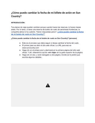 ¿Cómo puedo cambiar la fecha de mi billete de avión en Sun Country?