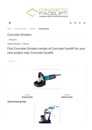 Concrete grinder rental