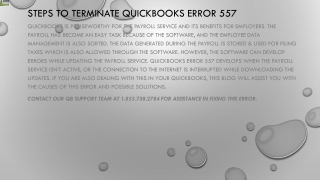 Easy guide to resolve QuickBooks error 557