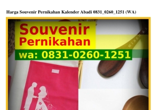 Harga Souvenir Pernikahan Kalender AbadiHarga Souvenir Pernikahan Kalender Abadi