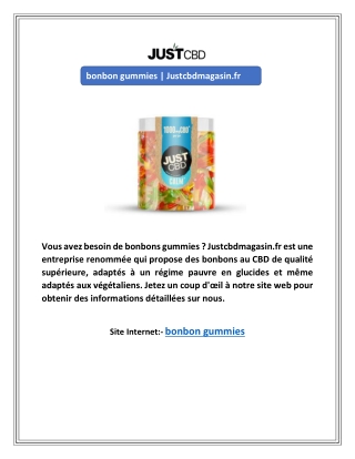bonbon gummies | Justcbdmagasin.fr
