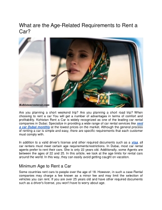 What are the Age limite to rent a car