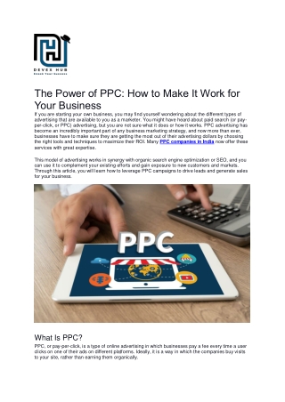 The Power of PPC