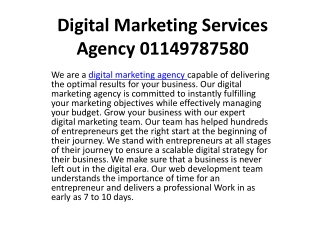 Digital Marketing Services Agency 01149787580