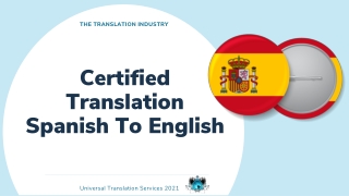 Certified Translation Spanish to English