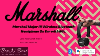 Marshall Major III Wireless Bluetooth Headphone On Ear with Mic