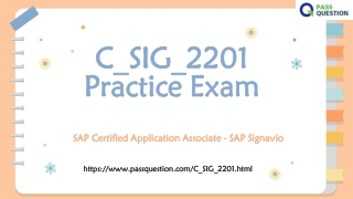 SAP C_SIG_2201 Practice Test Questions