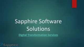 Digital Transformation Services | Sapphire