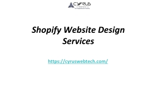 Shopify Website Design Services