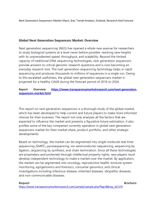 Next Generation Sequencers Market Share