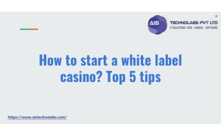 How to start a white label casino Top 5 tips