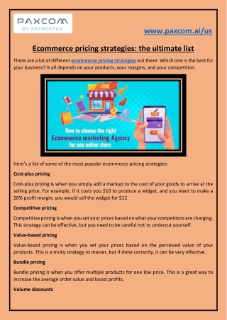Ecommerce pricing strategies: the ultimate list