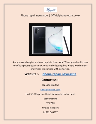 Phone repair newcastle   Officialphonerepair.co.uk