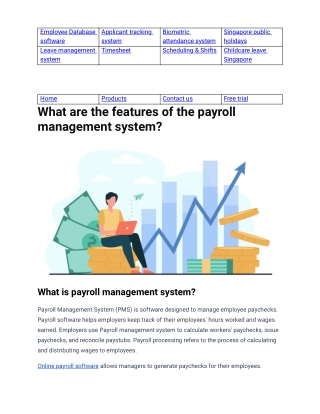 Features of Payroll Management System