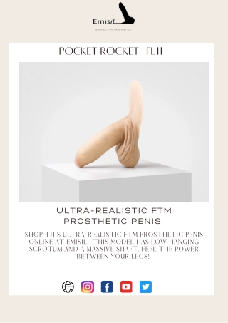 Ultra-Realistic Ftm Prosthetic Penis  Pocket Rocket  Fl11