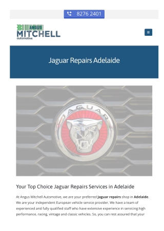 Jaguar Repairs Adelaide