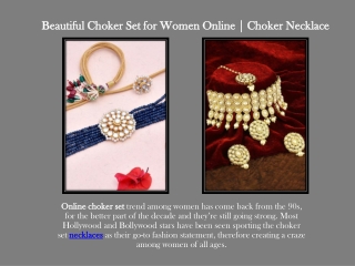 Beautiful Choker Set for Women Online