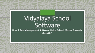 How A Fee Management Software Helps School Moves Towards Growth