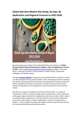 Global Spirulina Market Research Report 2022-2026