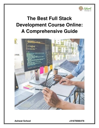 The Best Full Stack Development Course Online A Comprehensive Guide