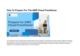 How To Prepare For The AWS Cloud Practitioner