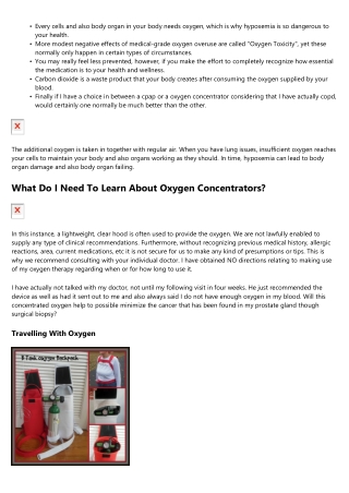 House Oxygen After A Hospital Stay