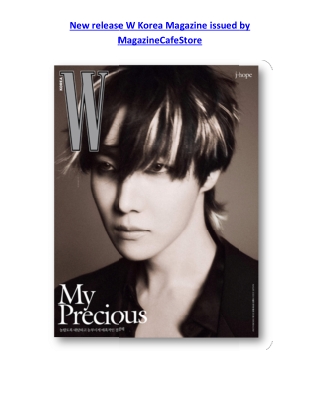 New release W Korea Magazine issued by MagazineCafeStore