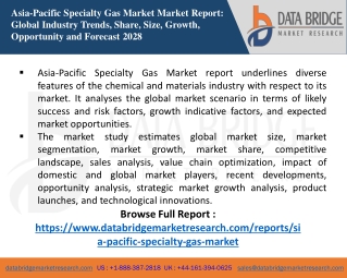 Asia-Pacific Specialty Gas Market