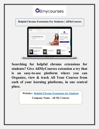 Helpful Chrome Extensions For Students | AllMyCourses