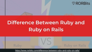 Difference Between Ruby and Ruby on Rails