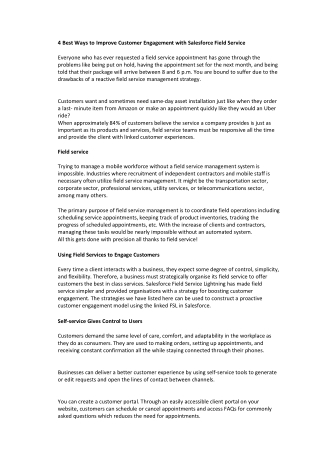 4 Best Ways to Improve Customer Engagement with Salesforce Field Services (1)