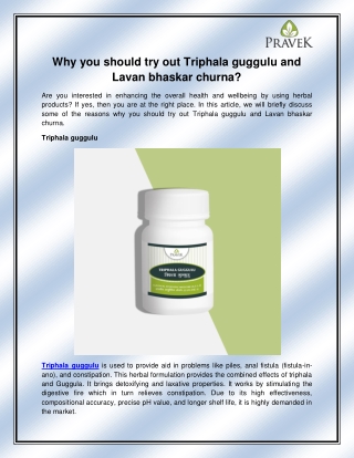 Triphala guggulu