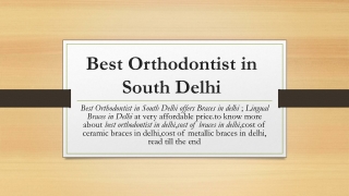 Best Orthodontist in South Delhi