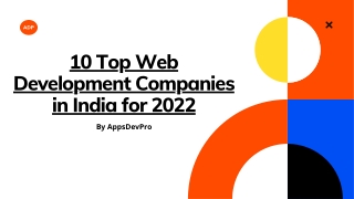 10 Top Web Development Companies in India for 2022