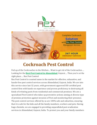 Cockroach Pest Control