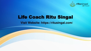 Life Coach Ritu Singal, Best Online Career Counselor in Chandigarh