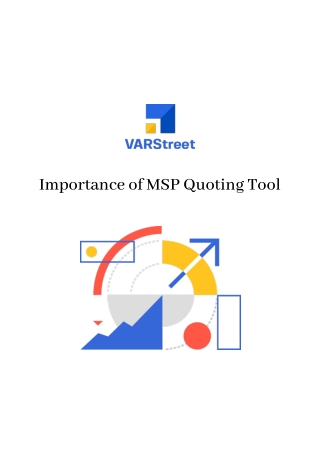 Importance of MSP Quoting Tool
